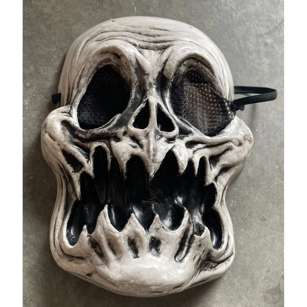 Skull Mask Adult Halloween Costume Accessory Skeleton  One Size